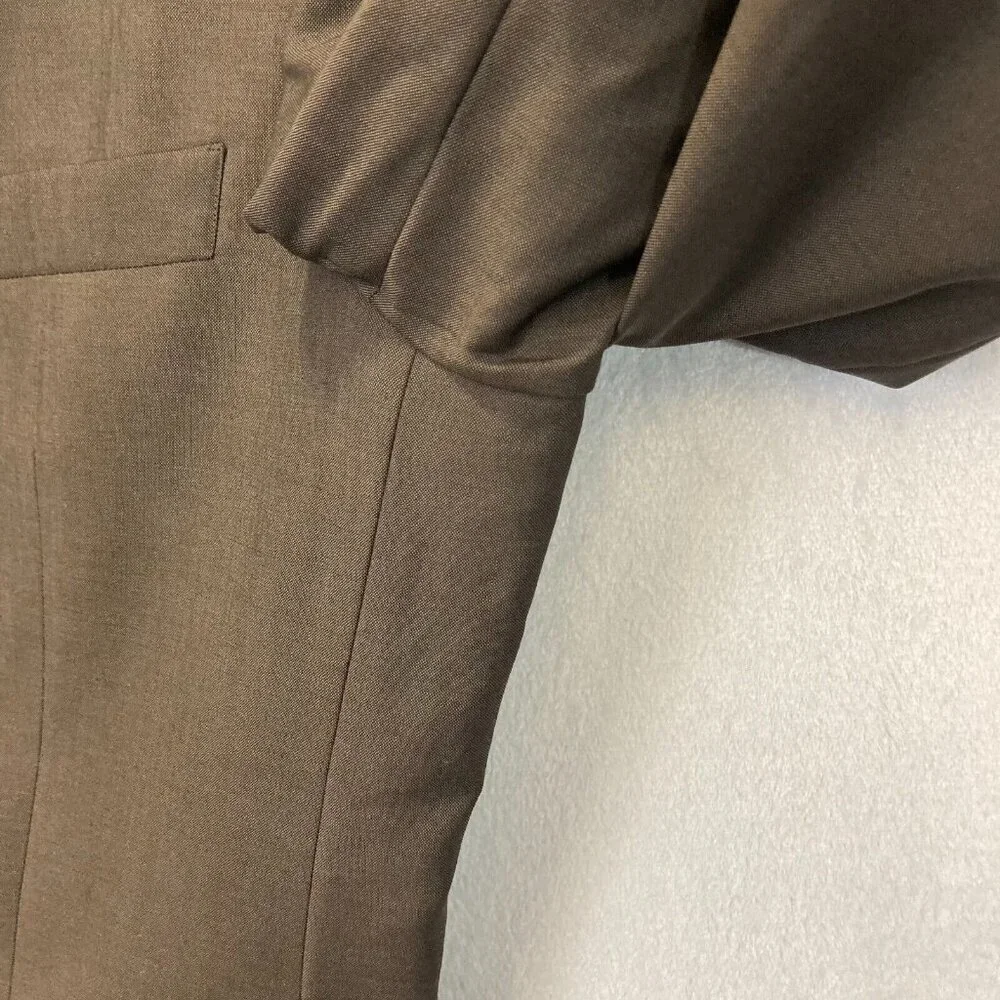Valentino Wool Mohair‎ Blazer Mens Size 44 Sport Coat Brown Suit Jacket Formal